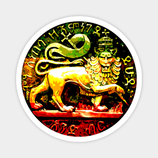 Jah Rastafari Ancient Lion of Judah Design Magnet